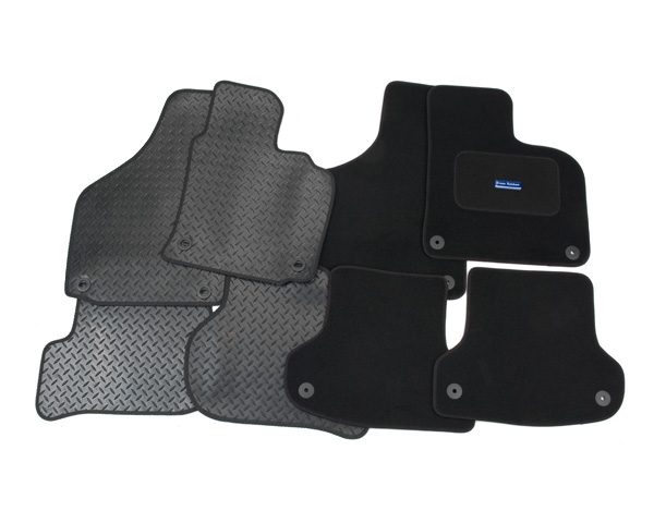 Exact tailored-fit car mat sets with original-equipment fixings